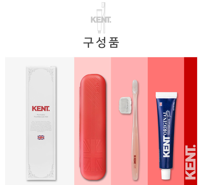 상품코드 : WC025 켄트 치약2개+여행용키트(치약2+칫솔)
