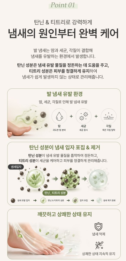 상품코드 : SOS007 <발 냄새, 각질제거> 시카 탄닌 풋워시 500mL