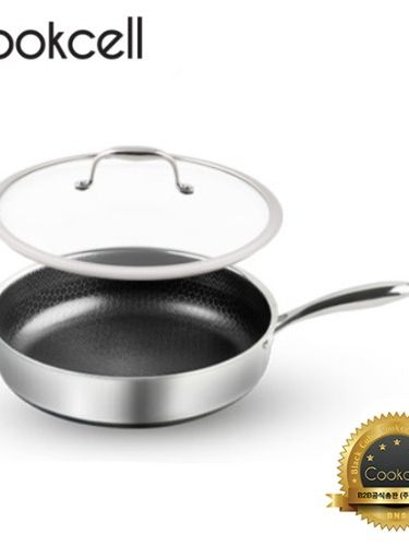 [쿡셀] 통3중 더블 세라믹 코팅 블랙에디션 IH 소테팬 28cm+유리뚜껑