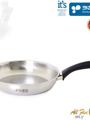 [키친아트] 일품 통오중 인덕션IH 엠보 스텐후라이팬 28cm