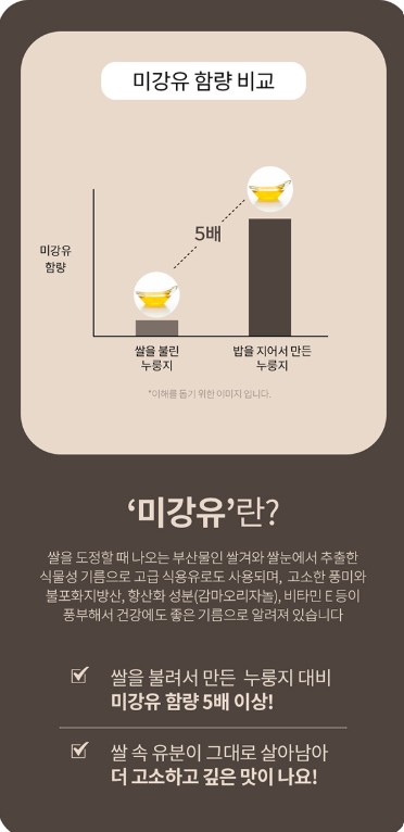 상품코드 : DWR015 갓 지은 밥으로 눌려낸 금싸락 누룽지 150g