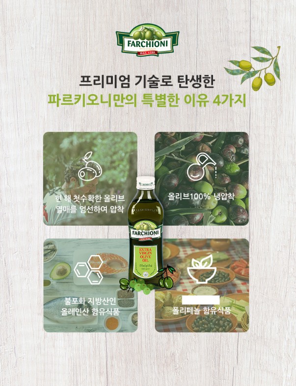 상품코드 : JM001 파르키오니 엑스트라 버진 올리브 오일 500ml