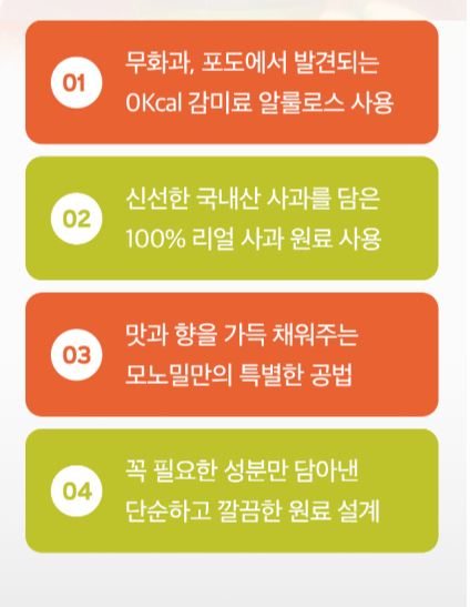 비타민마을 모노밀 저당잼 알룰로스 사과잼 280ml
